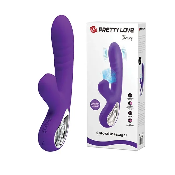 Pretty Love Jersey Sucking & Vibrating Rabbit – Purple