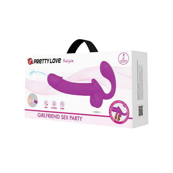 Pretty Love Kelpie Squirting Strapless Strap On - Fuchsia