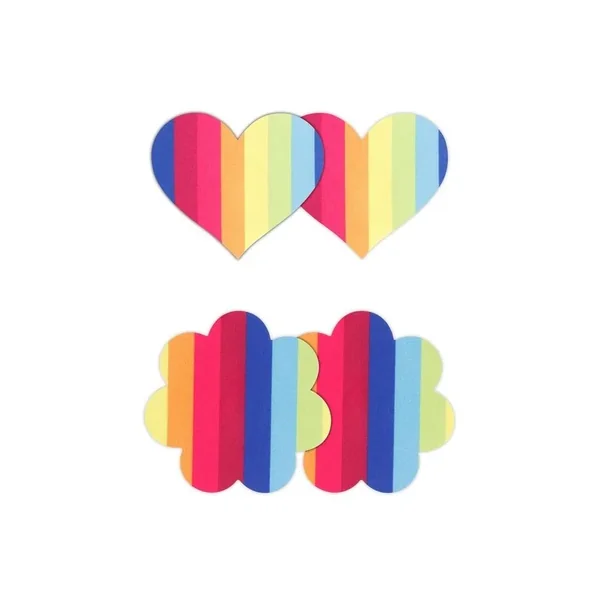 Pretty Pasties Pride Heart and Flower – Rainbow