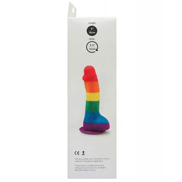 Pride Dildo w/Balls – Rainbow