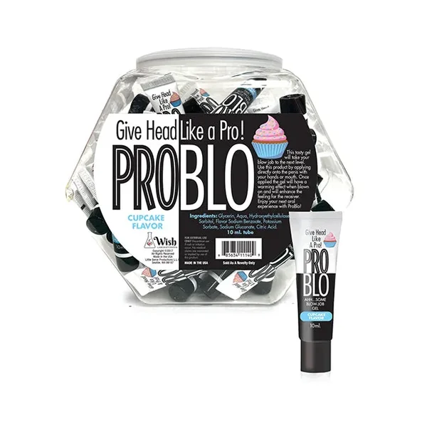 Pro Blo Oral Pleasure Gel 65 Pack Fishbowl – 10ml Cupcake