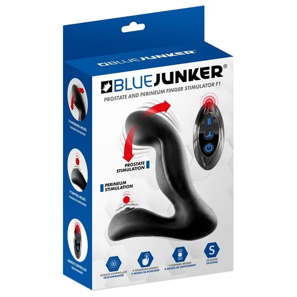 Prostate + Perineum Vibrator - Blue Junker | Dual Stimulation, 18 Modes & Wireless