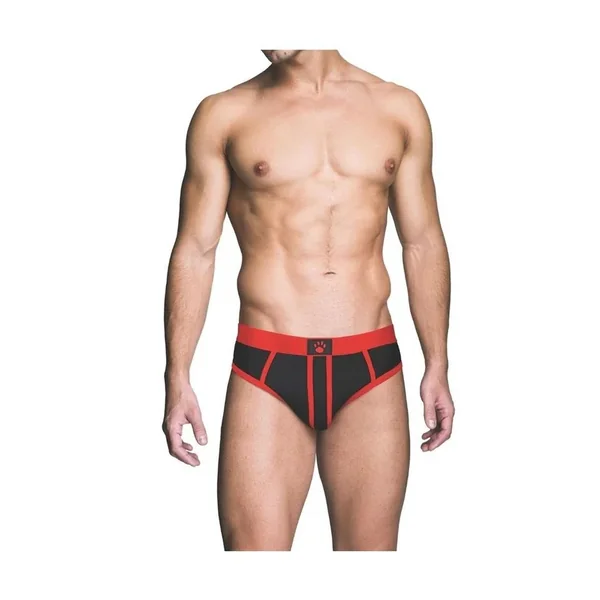 Prowler Red Ass-Less Brief – Small – Black/Red