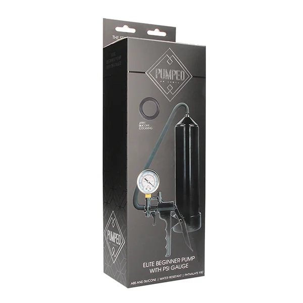 PUMPED ELITE BEGINNER PUMP W/ PSI GAUGE BLACK