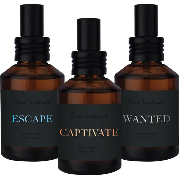 Pure Instinct Black Collection Pheromone Infused Perfume Oil Spray 2 oz