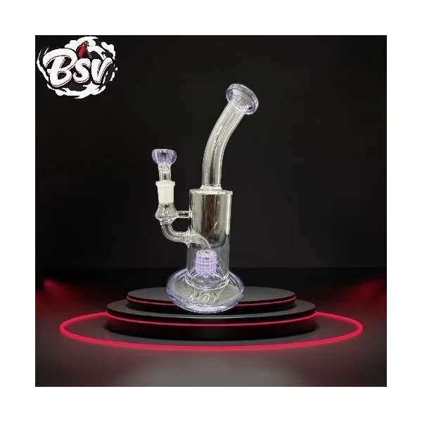 Purple Honeycomb Percolator Bent Neck 9.5in Waterpipe