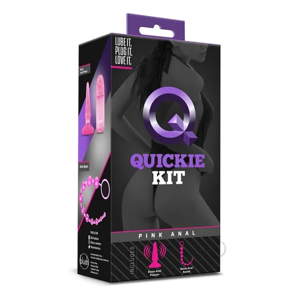 Quickie Kit Pink Vibrating Anal Plug Kit