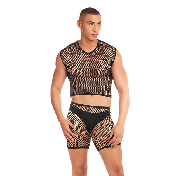 Rainbow Party Net-Bula Large Mesh Long Brief 3 pc Set