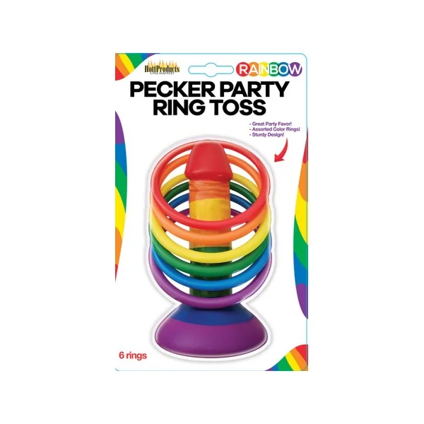 RAINBOW PECKER PARTY RING TOSS