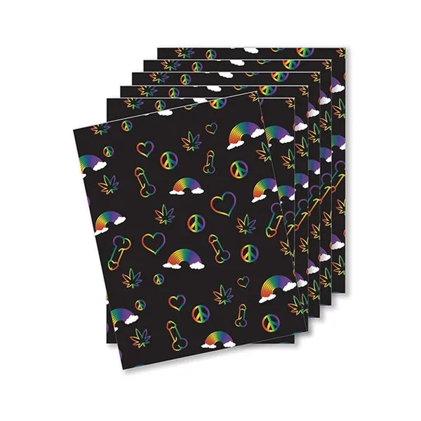 Rainbow Penis Naughty Greeting Card – Pack Of 6