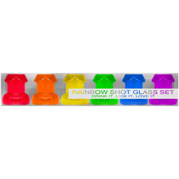 RAINBOW SHOT GLASS SET 6PC (out mid July)
