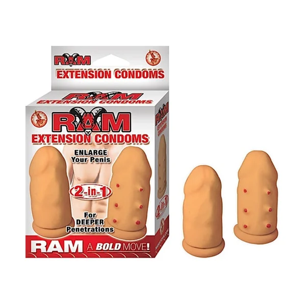 Ram Extension Condoms - Flesh