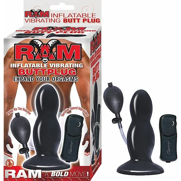 RAM INFLATABLE VIBRATING BUTT PLUG