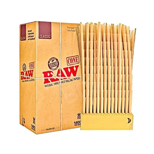 Raw Classic Cones King Size 1400 Cones Display