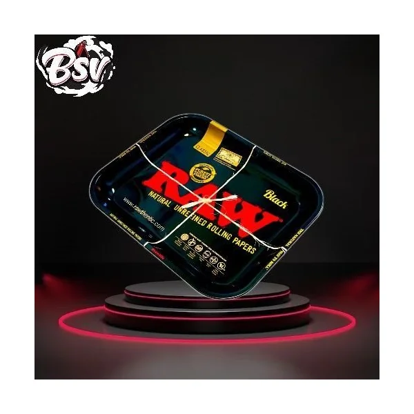 Raw large Black Metal Rolling Tray