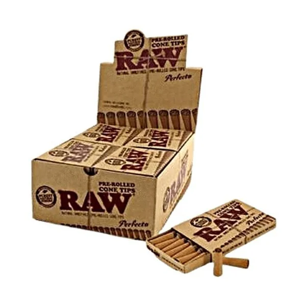 RAW Pre-rolled Perfecto Cone Tips 20PK