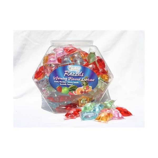 Razzels Warming Lubricant - 100 Pillow Fishbowl - Assorted Flavors