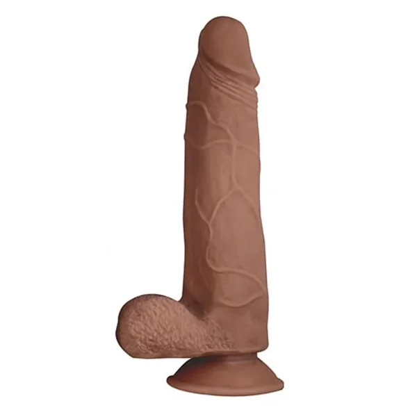 Realcocks Dual Layered #4 Bendable Thick Dildo 8in – Caramel