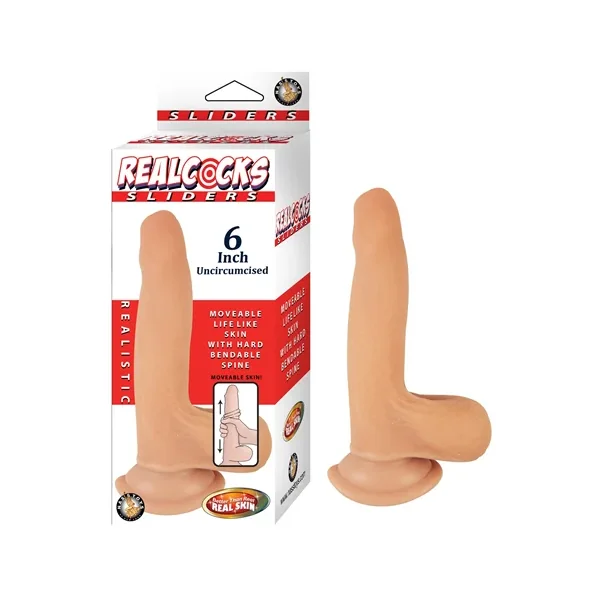 RealCocks Sliders 6″ Uncircumsized-Flesh