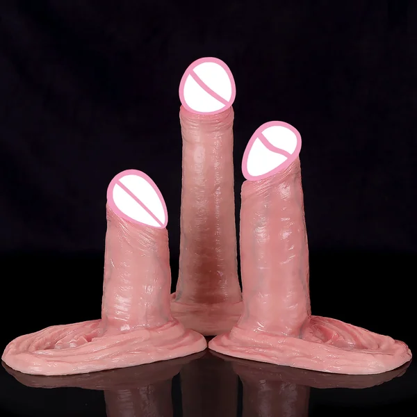 Realistic Cock Sleeve Mals Sex Toys - Lifelike Large Big Girth Silicone Penis Enlarger