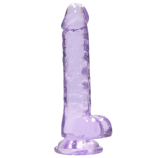RealRock 7" Crystal Clear Realistic Dildo With Balls & Suction Cup