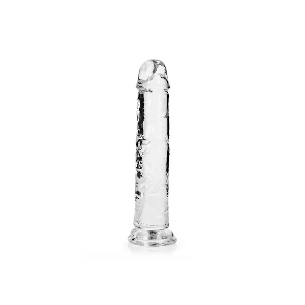 RealRock Skin Realistic Striaght Dildo without Balls 8in – Clear