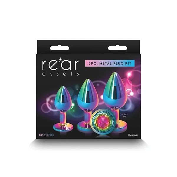 Rear Assets Rainbow Gem Anal Trainer Kit-Multi Color