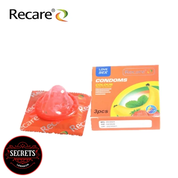 Recare Condoms Strawberry Bannana Mint