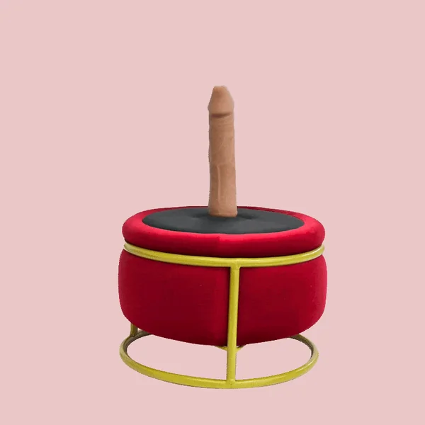 Red Seat Dildo Machine Chair Massage Seat