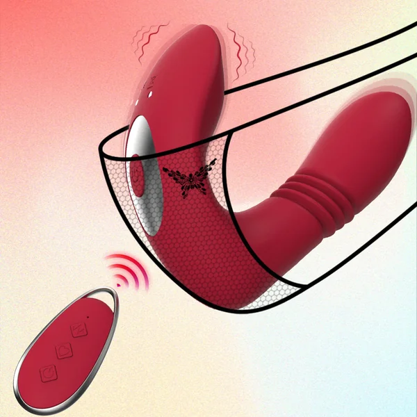 Remote Control G Spot Clitoral Vibrator - Anal Dildo Thrusting Clit Double End Stimulator