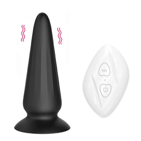 Remote Control Vibrating Butt Plug - Tapered Vaginal Anal Stimulator Prostate Massager