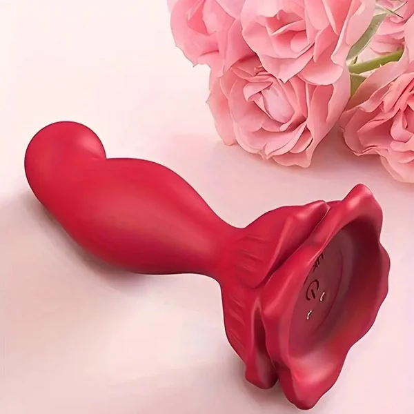 Remote Control Vibrating Rose Anal Plug Sex Toy For Prostate Massager