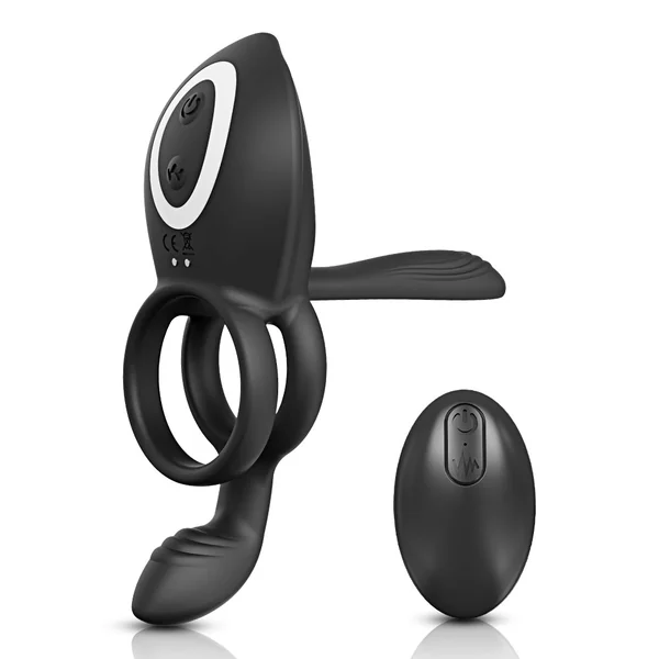 Remote Control Vibrating Silicone Cock Ring for Couple