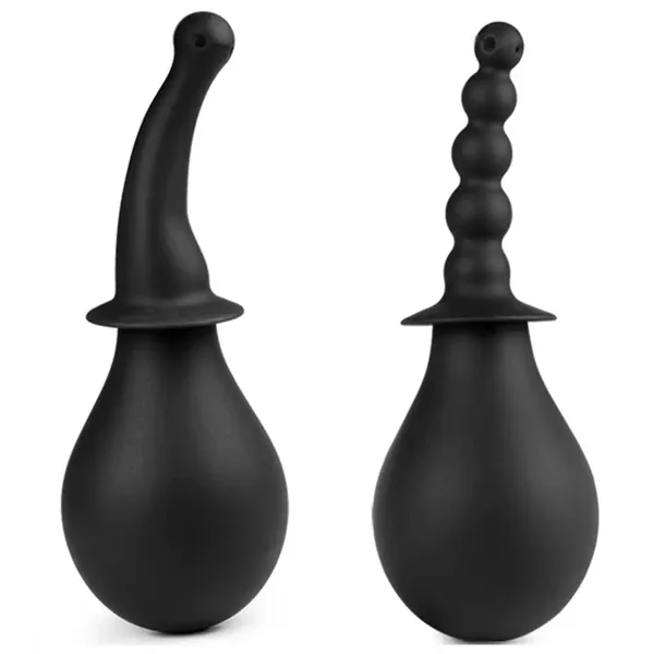 Reusable Silicone Enema Bulb With Comfort Butt Plug Easy Grip Bulb