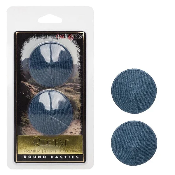 Ride ’em Premium Denim Collection Round Pasties