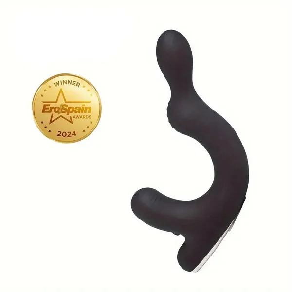 Ring-like Scrotum Holder Rocky With 9 Energetic Vibrating P-spot Butt Plug