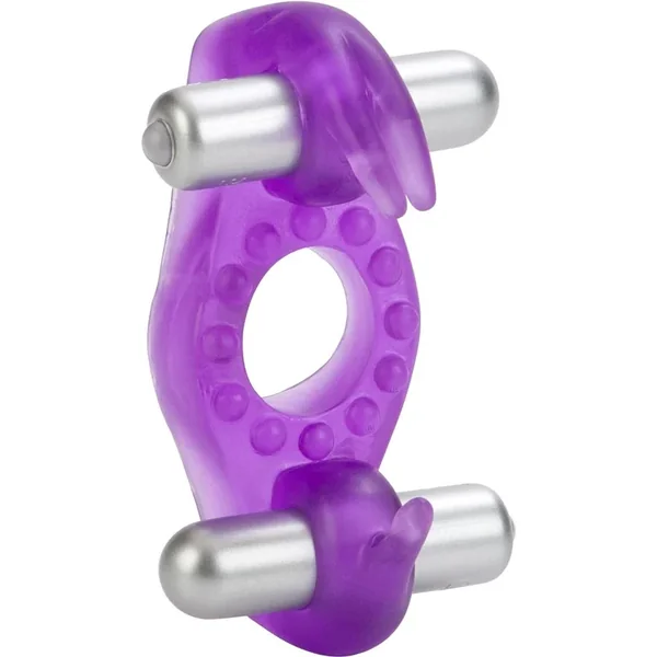 Rocking Rabbit Vibrating Cock Ring with Clitoral Stimulation – Purple