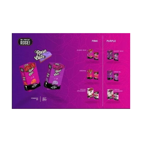 Rose Cuts Rose Wraps 3PK 15ct Box Purple Original