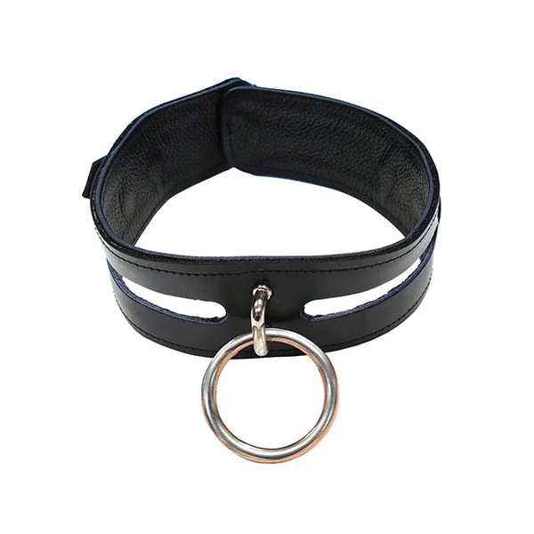 Rouge Leather Fashion Collar - Black