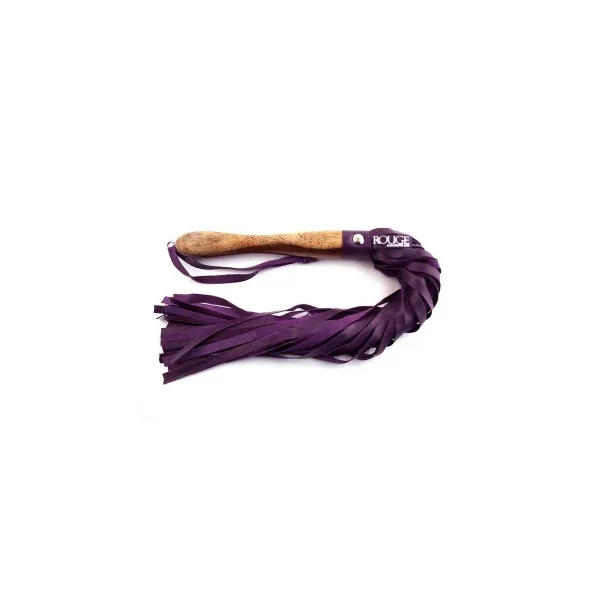 Rouge Wooden Handle Flogger, Purple