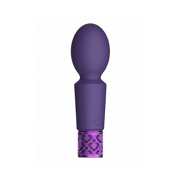 Royal Gems Brilliant Mini Wand 10 Speed Vibrator Purple
