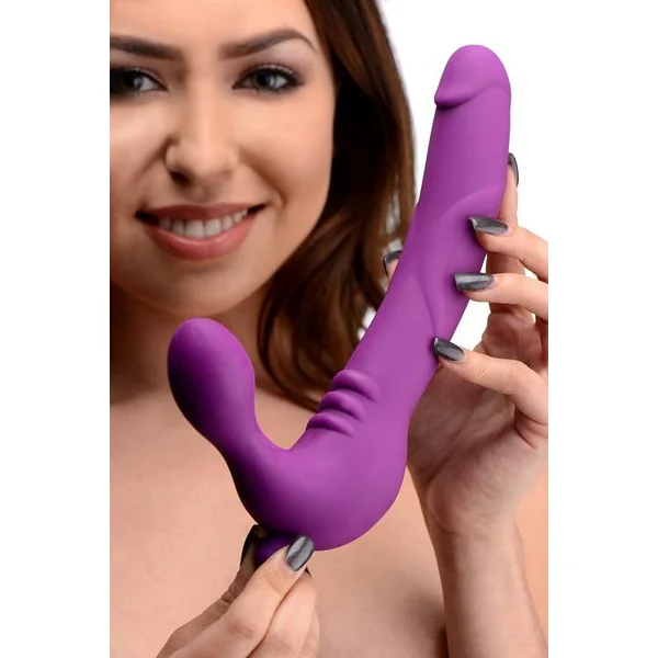 Royal Revolver Vibrating Strapless Silicone Strap On Dildo