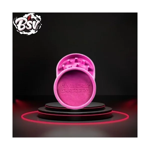 Santa Cruz 2pc Hemp Grinder 12pc Display Pink/Black