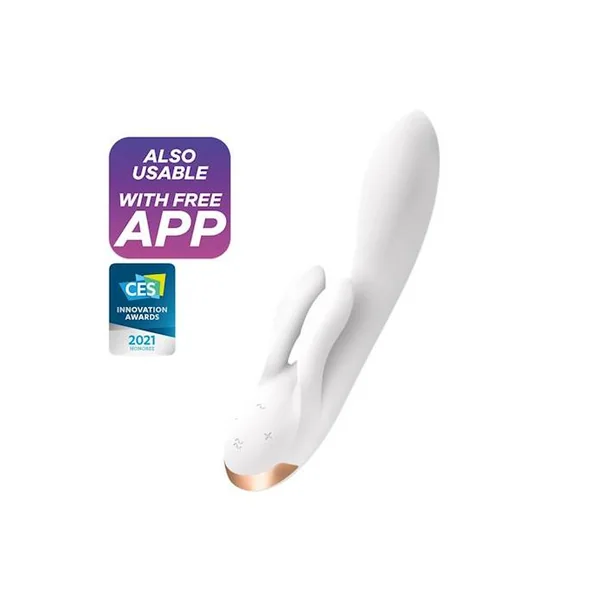 Satisfyer Double Flex Rabbit Vibrator with App control G spot Clitoris labia Stimulation