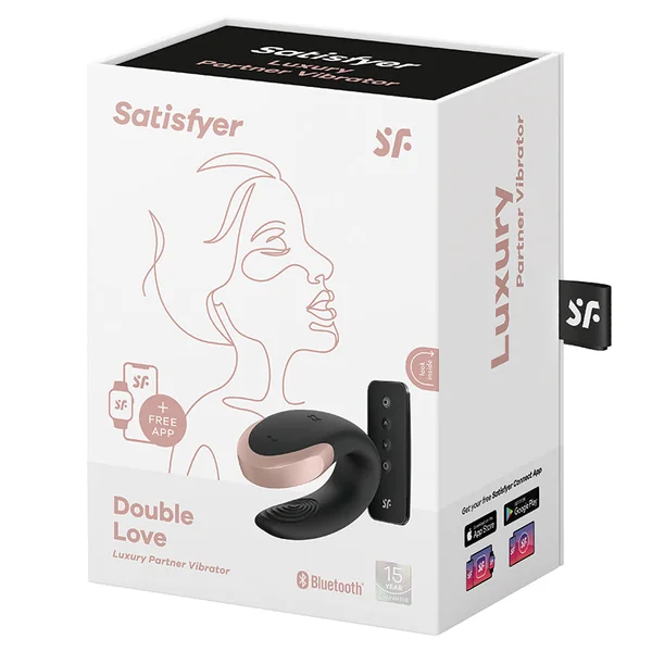 Satisfyer Double Love Connect App Partner Vibrator - Black