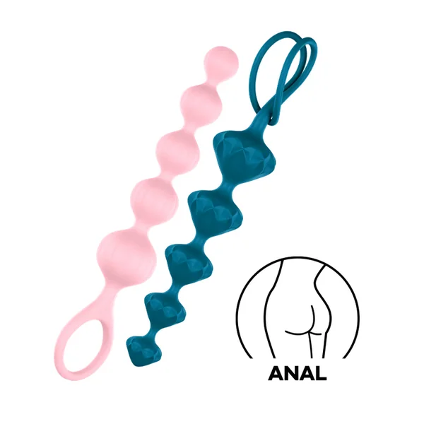 Satisfyer Love Beads Super Soft Silicone Beads for man - 8.1 Inch