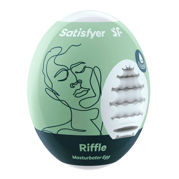 Satisfyer Masturbator Egg - Riffle - Light Green