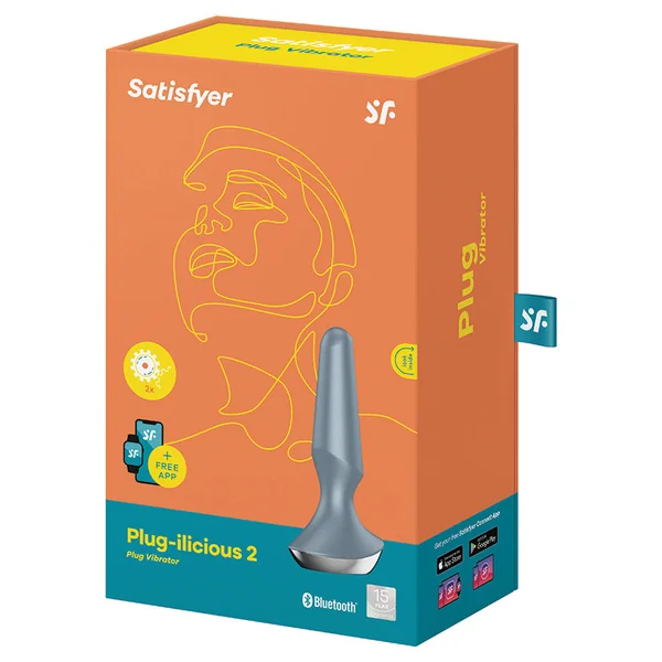 Satisfyer Plug-ilicious 2 Connect App Plug Vibrator - Ice Blue