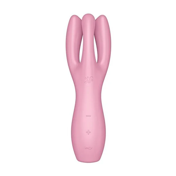 Satisfyer Threesome 3 Vibrator- Mint-Pink-5.5 Inch