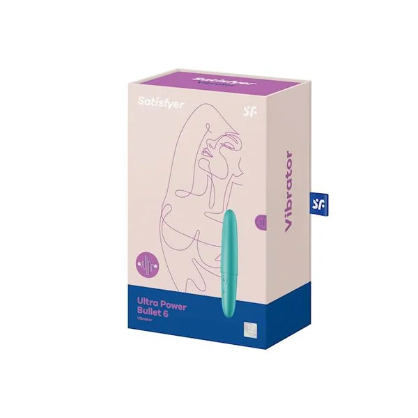 Satisfyer Ultra Power Bullet 6 - Turquoise - Violet-5 Inch